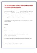 NURS 180 pharmacology Midterm Exam with accurate detailed solutions