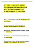 ATT WEEK 5 EXAM WITH CORRECT ACTUAL QUESTIONS AND CORRECTLY WELL DEFINED ANSWERS LATEST ALREADY GRADED A&plus; 2025 &ndash; 2026
