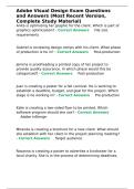 Adobe Visual Design Exam Questions and Answers &lpar;Most Recent Version&comma; Complete Study Material&rpar;&period;