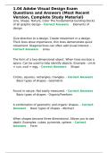1&period;04 Adobe Visual Design Exam Questions and Answers &lpar;Most Recent Version&comma; Complete Study