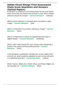 Adobe Visual Design Final Assessment Study Exam Questions and Answers &lpar;Solved Papers&rpar;&period;