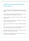 ROUB Study Guide Exam Questions With Correct Answers 