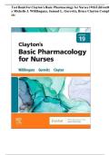 Test Bank for Clayton&rsquo;s Basic Pharmacology for Nurses 19th Edition by Michelle J&period; Willihnganz &vert;&vert; Samuel L&period; Gurevitz &vert;&vert; Bruce Clayton Complete Update 20252026