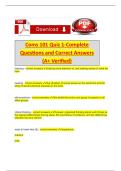 Coms 101 Quiz 1-Complete Questions and Correct Answers &lpar;A&plus; Verified&rpar;