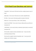 C214 Final Exam Questions and Answers