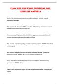 PHGY MOD 9 MC EXAM QUESTIONS AND COMPLETE ANSWERS 