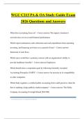 WGU C213 PA & OA Study Guide Exam 2026 Questions and Answers
