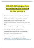 WGU C207 - Official Express Cohort Flashcards for OA study Exam 2026 Questions and Answers