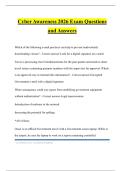 Cyber Awareness 2026 Exam Questions and Answers