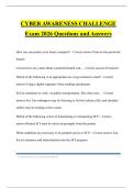 CYBER AWARENESS CHALLENGE Exam 2026 Questions and Answers