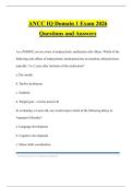 ANCC IQ Domain 1 Exam 2026 Questions and Answers