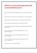NBSTSA- CST Exam Prep questions with accurate detailed answers