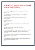CST NEWEST 2026-2027 Exam review with accurate detailed solutions