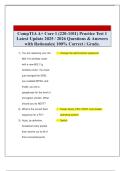 CompTIA A&plus; Core 1 &lpar;220-1101&rpar; Practice Test 1 Latest Update 2025 &sol; 2026 Questions & Answers with Rationales&vert; 100&percnt; Correct &vert; Grade&period;