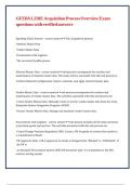 GFEBS L250E Acquisition Process Overview Exam questions with verified answers