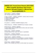 AMEDD DCC Actual Exam Newest 2025&sol;2026  With Complete Questions And Correct  Answers &vert;Already Graded A&plus;&vert;&vert;Brand New  Version&vert;&vert;GRADED A&plus; 