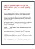GFEBS Essentials-Subsumes L101E&comma; L201E&comma; L303E Exam with precise detailed answers