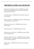DOCKING CLINIC ASA 118 EXAM QUESTIONS AND ANSWERS 2025