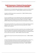 Health Assessment - Peripheral Vascular System Questions with Correct Answers 2025&sol;2026