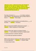 SERE 100&period;2 LEVEL A SERE EDUCATION AND TRAINING IN  SUPPORT OF THE CODE OF CONDUCT &lpar;FOUO&rpar; &lpar;4 HRS&rpar;  NEWEST ACTUAL 2025&sol;2026 MILITARY PRE TEST&sol; NEWEST  ACTUAL 2025&sol;2026&sol; WITH COMPLETE QUESTIONS AND  ANSWERS&sol;VERIFIED&sol;GRADED A&plus;&sol;