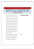 BIO340 Exam 2 Latest Update 2025 &sol; 2026 Questions & Answers with Rationales&vert; 100&percnt; Correct &vert; Grade&period; 
