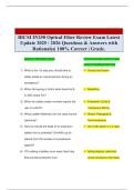 BICSI IN250 Optical Fiber Review Exam Latest Update 2025 &sol; 2026 Questions & Answers with Rationales&vert; 100&percnt; Correct &vert; Grade