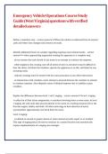 Emergency Vehicle Operations Course Study Guide &lpar;West Virginia&rpar; questions with verified detailed answers
