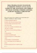 HOSA PHARMACOLOGY EXAM BANK  &lpar;6 VERSIONS&rpar; NEWEST ACTUAL EXAM  COMPLETE 2200&plus; QUESTIONS AND CORRECT  DETAILED ANSWERS &lpar;VERIFIED ANSWERS&rpar;  &vert;ALREADY GRADED A&plus;&vert; &vert;BRAND NEW  VERSION&excl;&excl;