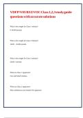 VDFP &comma; VAVRS EVOC Class 1&comma;2&comma;3 study guide questions with accurate detailed solutions