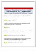 Phlebotomy Technician &lpar;Cpt&rpar; Practice Test 2&period;0 A Exam Latest Update 2025 &sol; 2026 Questions & Answers with Rationales&vert; 100&percnt; Correct &vert; Grade