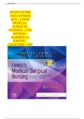 Study Guide and Answer Key - Lewis Medical-Surgical Nursing&comma; 12th Edition - Harding & Kwong - &lpar;Chapters 1-69&rpar;