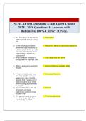 NCAC II Test Questions Exam Latest Update   2025 &sol; 2026 Questions & Answers with Rationales&vert; 100&percnt; Correct &vert; Grade