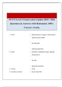 FCCN Level 2 Exam Latest Update  2025 &sol; 2026 Questions & Answers with Rationales&vert; 100&percnt; Correct &vert; Grade&period; 