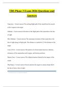 TBS Phase 3 Exam 2026 Questions and Answers