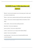 NUR2092 Exam 2 2026 Questions and Answers