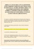 AHIMA CCA EXAM 2026 ACTUAL QUESTIONS  WITH VERIFIED COMPLETE SOLUTIONS WITH  RATIONALES &sol;A&plus; SCORE ASSURED&sol; AHIMA CCS  EXAM PREP QUESTIONS AND VERIFIED  CORRECT ANSWERS ALREADY GRADED A&plus;  &vert;GUARANTEED SUCCESS &vert;AHIMA CCS EXAM  LATEST UPDATE &vert; &lbrack;BRAND NEW&excl;&excl;&rsqb;