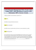 C214 Financial Management WGU Exam Latest Update 2025&sol; 2026 Questions & Answers with Rationales&vert; 100&percnt; Correct &vert; Grade
