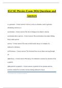 IGCSE Physics Exam 2026 Questions and Answers