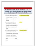 WATER RESTORATION IICRC Exam 2025 &sol; 2026 Questions & Answers with Rationales&vert; 100&percnt; Correct &vert; Grade&period; 