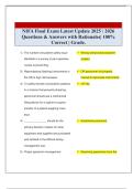 NIFA Final Exam Latest Update Latest Update 2025 &sol; 2026 Questions & Answers with Rationales&vert; 100&percnt; Correct &vert; Grade&period; 