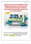 Oregon Barber Law Exam 2025 | State Board Practice Test & Study Guide