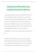 Questions from NPE practice exam Questions and Answers 100&percnt; Pass