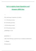 Arrt ct registry Exam Questions and Answers 100&percnt; Pass