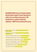 NUR209 MS2 Exam 3 Study Guide&vert; Brand New Expert Exam Questions with Correct Clear Answers&vert; All Graded A&plus;&vert; Latest Premium Update&vert; 100&percnt; Guaranteed Success&period;