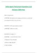 Delta Sigma Theta Exam Questions and Answers 100&percnt; Pass