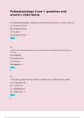 Pathophysiology Exam 1 questions and answers 2025 latest&period;  An ordered photographic display of a set of chromosomes from a single cell is a&lpar;n&rpar;&colon; A&rpar; metaphase spread&period; B&rpar; autosomal spread&period; C&rpar; karyotype&period; D&rpar; anaphase spread&period; - n  Ans  c  Qs  An error in which h