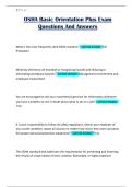 OSHA Basic Orientation Plus Exam Questions And Answers