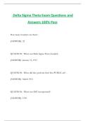 Delta Sigma Theta Exam Questions and Answers 100&percnt; Pass
