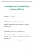 Delta Sigma Theta Facts Exam Questions and Answers 100&percnt; Pass