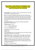 NR 603 WEEK 5 APEA PREDICTOR ASSIGNMENT PART 1  NR 603&colon; ADVANCED CLINICAL DIAGNOSIS AND  PRACTICE ACROSS THE LIFESPAN 